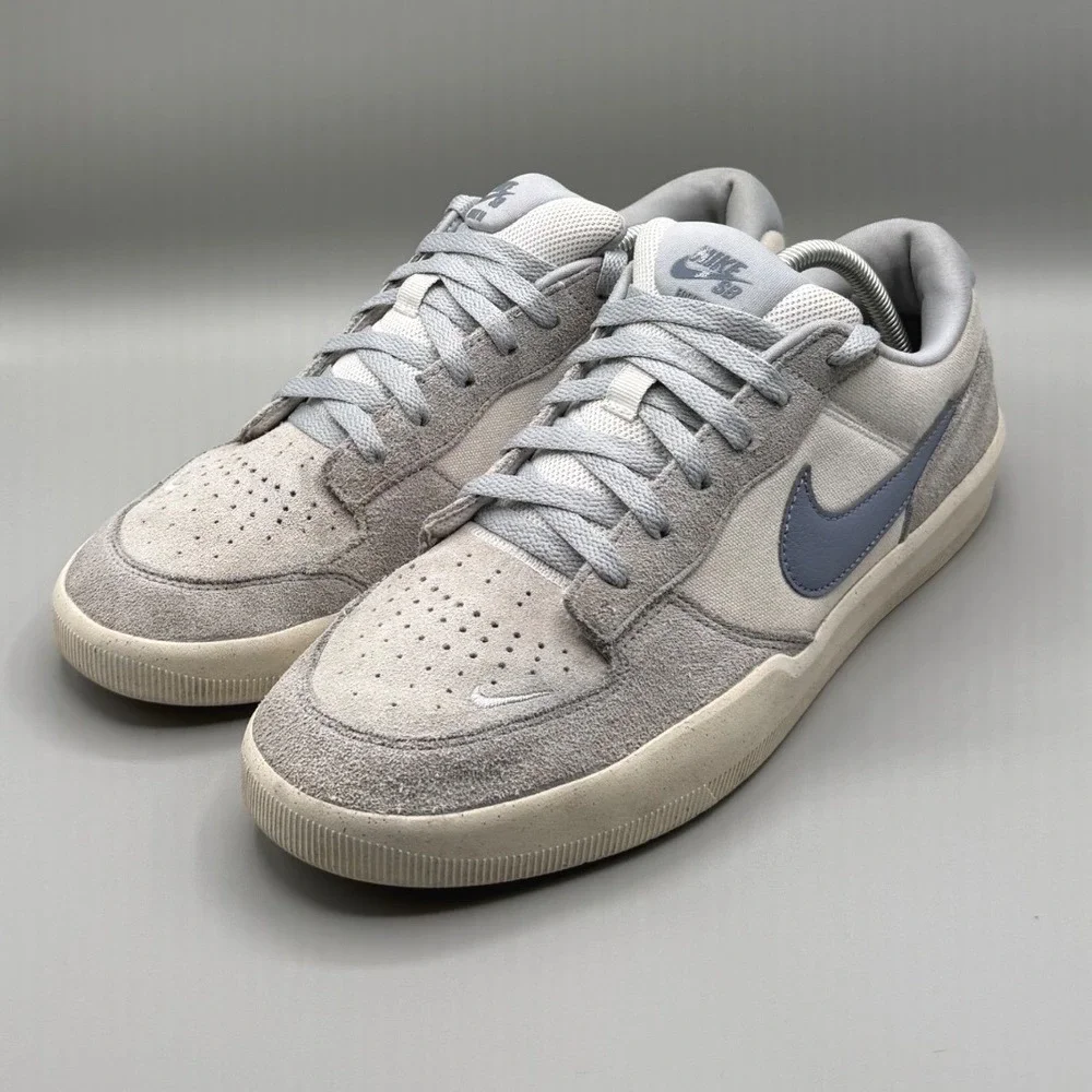 Nike SB Force 58 White/Ashen Slate-Sail Skate Suede Shoes IH0636-141 Mens 11